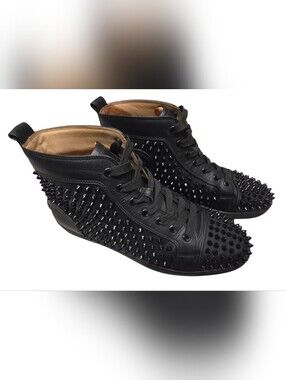 Christian Louboutin Men's Louis Spikes Sneakers